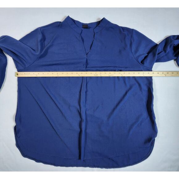 Dressy V Neck Long Sleeve Blouse Loose Fit Lightweight Womens Plus Size 4XL - Picture 5 of 8